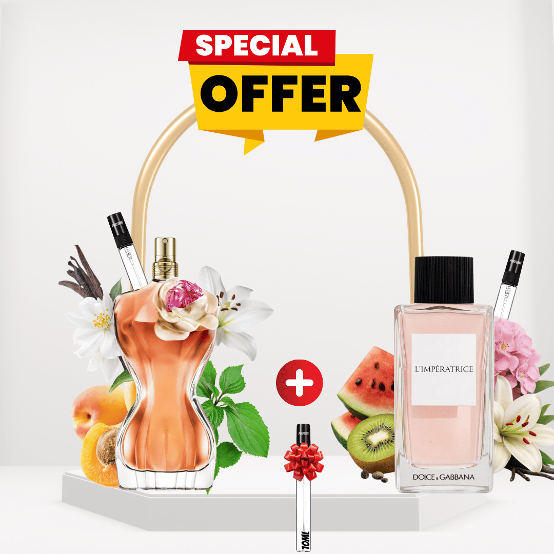 10ml la belle flower + 10ml l'imperatrice + 10ml gratuit