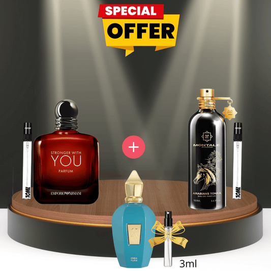 10ml arabian tonka + 10ml you parfum + 3ml erba pura xerjoff