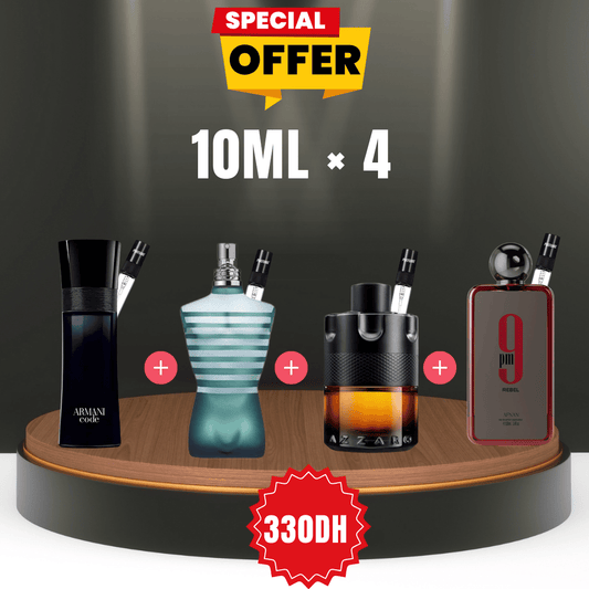 armani code + Azzaro + 9mp rebel + le male